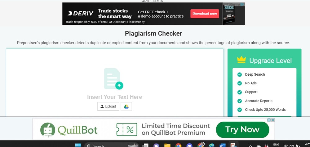 pre post plagiarism checker