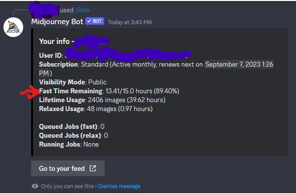 midjourney fast hours remaining 1